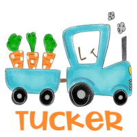 Personalized Easter Tractor With Carrots Printed Shirt