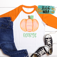 Personalized Watercolor Pumpkin Printed Shirt