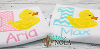 Personalized Birthday Duck Appliqué Shirt