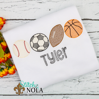 Personalized Sports Balls Sketch Shirt