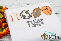 Personalized Sports Balls Sketch Shirt