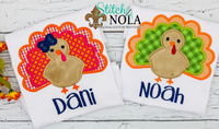 Personalized Turkey Applique Shirt