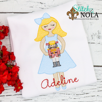 Personalized Christmas Ballet Little Girl Sketch Shirt