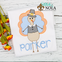 Personalized Thanksgiving Pilgrim Turkey Sketch Shirt