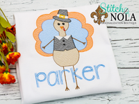 Personalized Thanksgiving Pilgrim Turkey Sketch Shirt