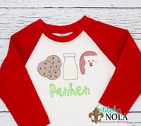 Personalized Milk and Cookies Sketch Shirt