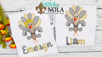 Personalized Black & Gold Fleur De Lis Turkey Sketch Shirt
