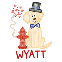 Boy Valentine Dog Printed Shirt