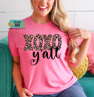 Adult Valentines XOXO y'all Printed Tee