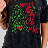 Merry Christmas Star Mineral Washed Tee
