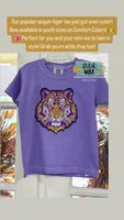 Comfort Colors Sequin Tiger Head Tee
