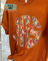 Fall Brushstroke Monogram Printed Tee
