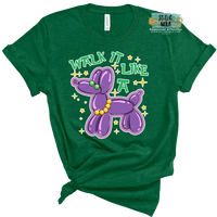 Mardi Gras Walk it Like a Dog Graphic Tee