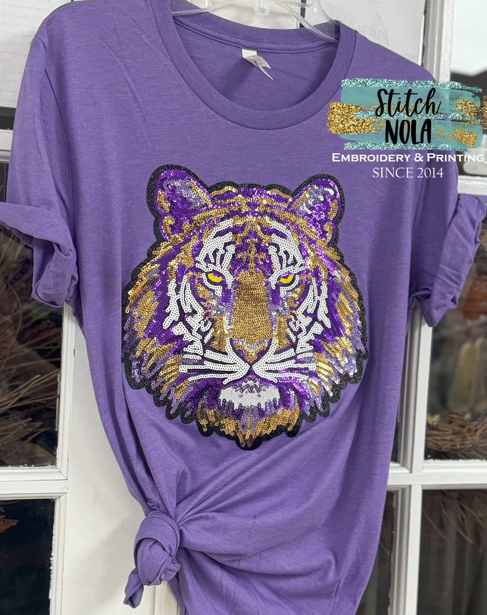 Sequin Tiger Head Tee