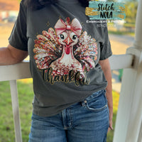 Coquette Confetti Turkey Thanksgiving Graphic Tee