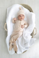 Knotted Baby Gowns with Hat

