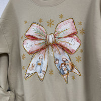 Coquette Nativity Bow Graphic Tee