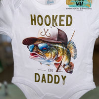 Hooked on Daddy Printed Shirt