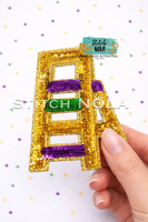 Mini Mardi Gras Sequin Patch
