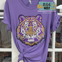 Sequin Tiger Head Tee