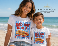 Bad Day to be a Hotdog Patriotic Graphic Tee

