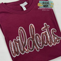 Sequin Wildcats Tee