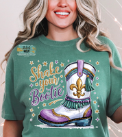 Mardi Gras Shake Your Bootie Graphic Tee
