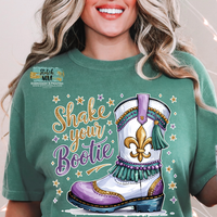 Mardi Gras Shake Your Bootie Graphic Tee