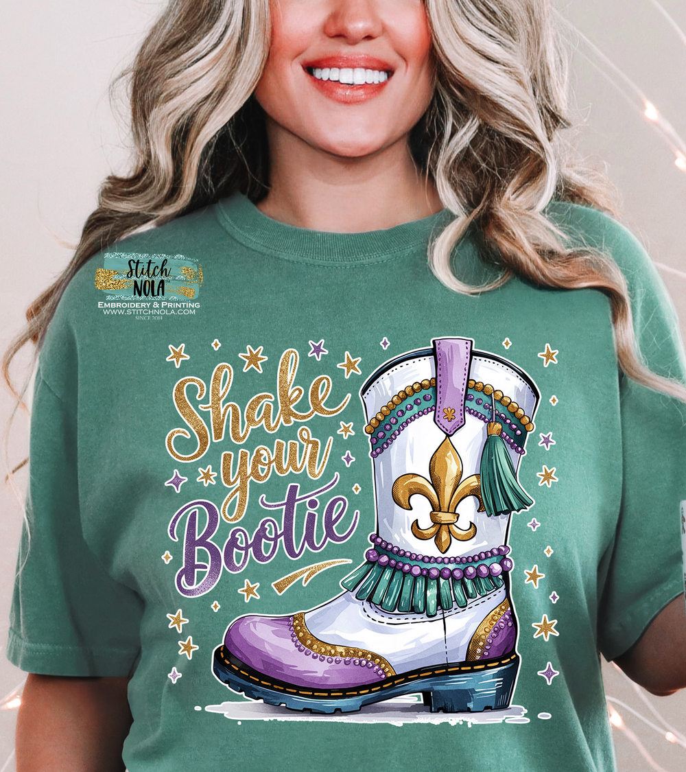 Mardi Gras Shake Your Bootie Graphic Tee