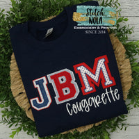 JBM Double Varsity Spirit Sweatshirt Appliqué
