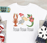 Louisiana Christmas Trio - Heaux Heaux Heaux Printed Shirt
