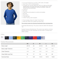 NES Gildan Heavy Cotton Long Sleeve T-Shirt Full Chest