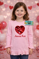 Personalized Flip Sequin Heart Applique
