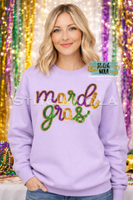 Mardi Gras Script Sequin Tee or Sweatshirt
