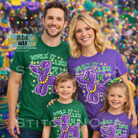 Mardi Gras Walk it Like a Dog Graphic Tee
