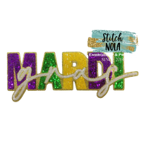 Varsity Mardi Gras Sequin Patch