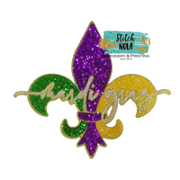 Mardi Gras Fleur de lis Sequin Patch