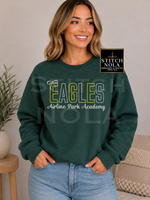 Custom Embroidery Varsity Sweatshirt, Team School Pride Apparel | College Sweatshirt | Mascot Sweatshirt
