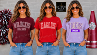 Custom Varsity Mascot Shirt | Personalized School Spirit Tee | Team Mom Shirt | Gingham Mascot Shirt | Custom Team Apparel | Graphic Tee
