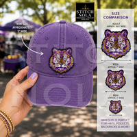 Tiger Head Sequin Patch
