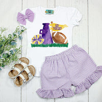 Go Tigers Cheerleader Printed Shirt