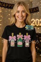 Champagne Bottle Sequin Trio
