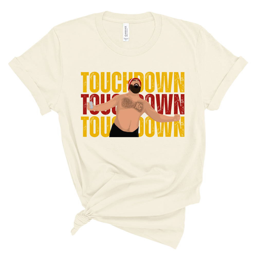 Touchdown Shirtless Man Printed Tee