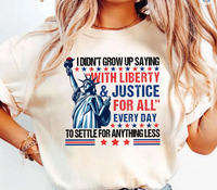 Liberty and Justice For All Patriotic Graphic Tee
