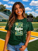 Custom Gingham Varsity Letter Mascot PNG | Personalized School Spirit PNG | Team Mom PNG | Gingham Mascot | Custom Team | Spirit Wear | Digital Artwork
