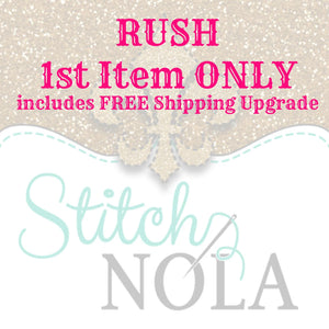 RUSH FEE 1st Item ONLY includes Free Priority Shipping Upgrade