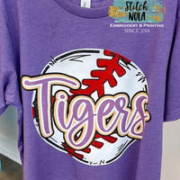 Tigers Baseball Printed Tee