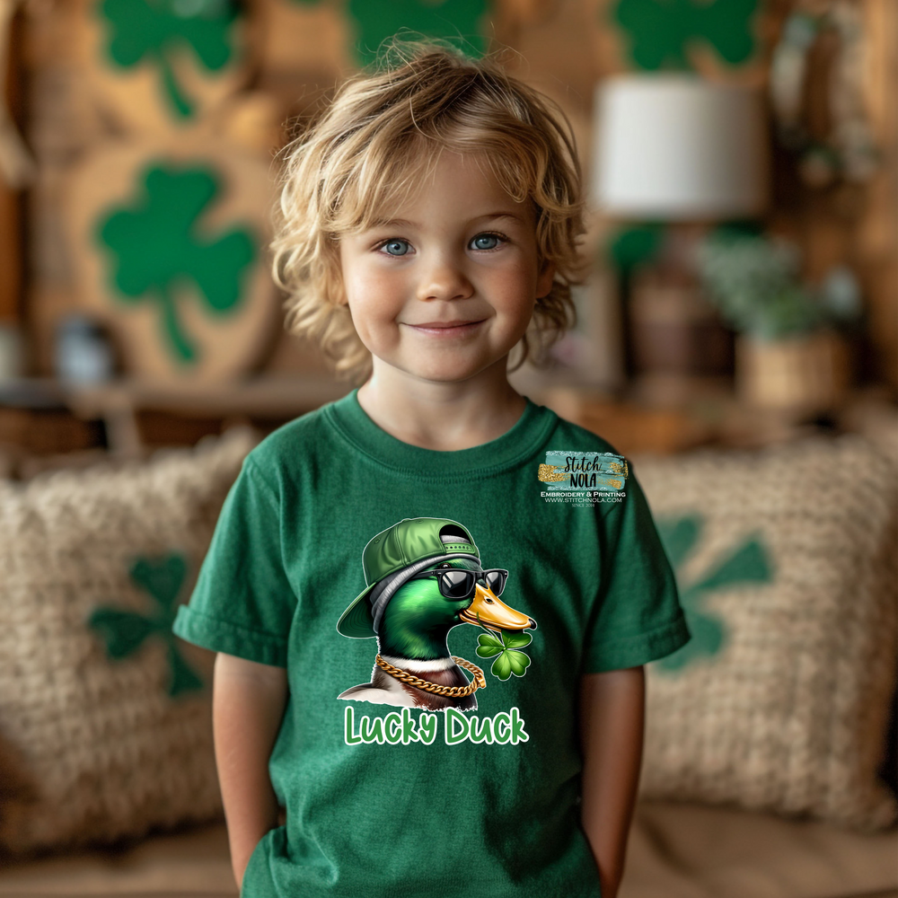 St Patrick's Day Lucky Duck Printed Tee