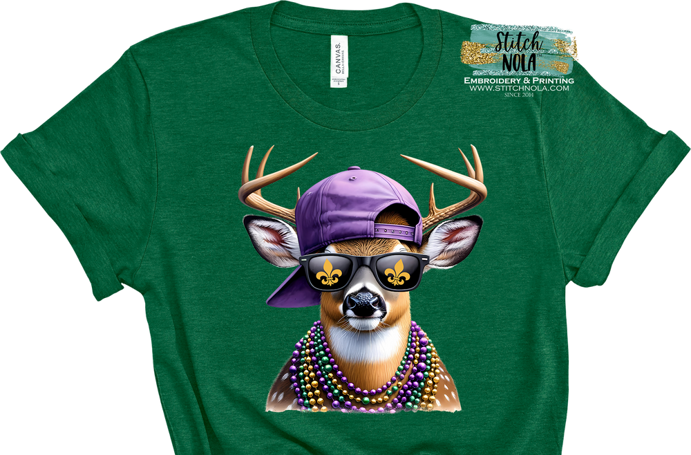 Mardi Gras Deer Graphic Tee