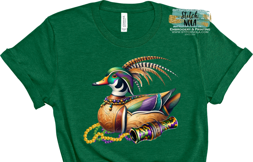 Mardi Gras Duck Decoy Graphic Tee